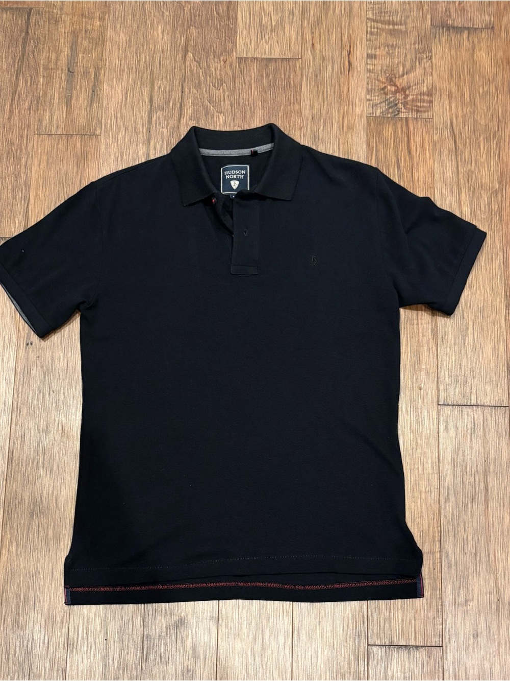 Men's Black Polo Shirt with Subtle Trim